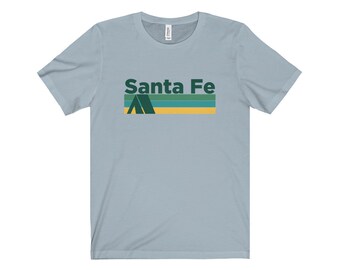Santa Fe Retro Camping T-shirt: Unisex mjuk bomullsjersey