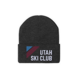 Utah Beanie - Erwachsene bestickte Retro Utah Ski Club Strickmütze