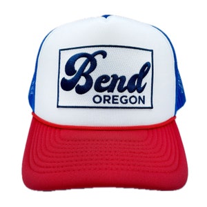 Retro Bend Oregon Trucker Hat: Embroidered Snapback