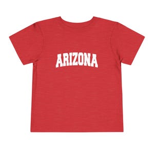Arizona Toddler Graphic Tee - Kids Arizona Vacation Shirt, Collegiate Style