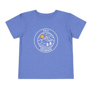 Vail Colorado Toddler T-Shirt: Retro Mountain Design