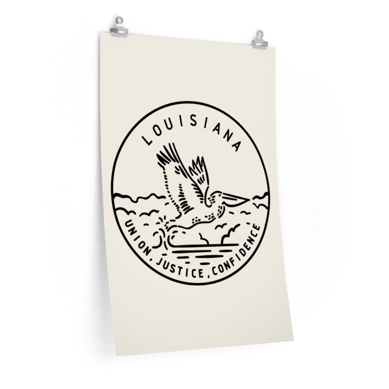 Louisiana Poster State Design Louisiana Print / Picture / Etsy