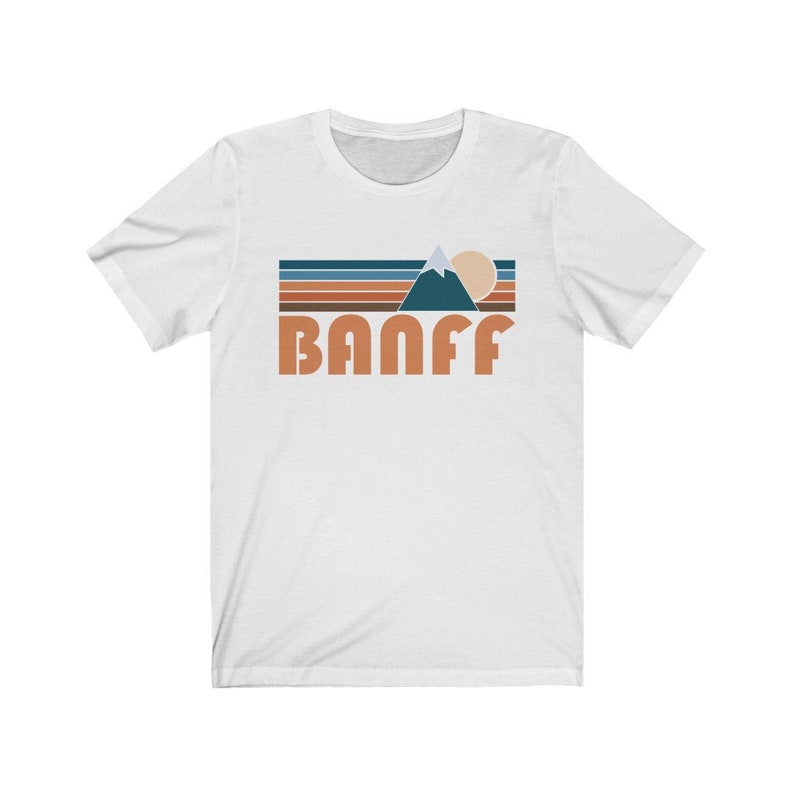 Banff — Canada Graphic Tee, Retro Mountain Unisex Banff T-Shirt - Personalization Available (photo 10 of 10)