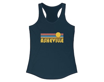 Asheville, North Carolina Damen Tanktop, Damen Racerback Asheville Tank Top - Personalisierung verfügbar
