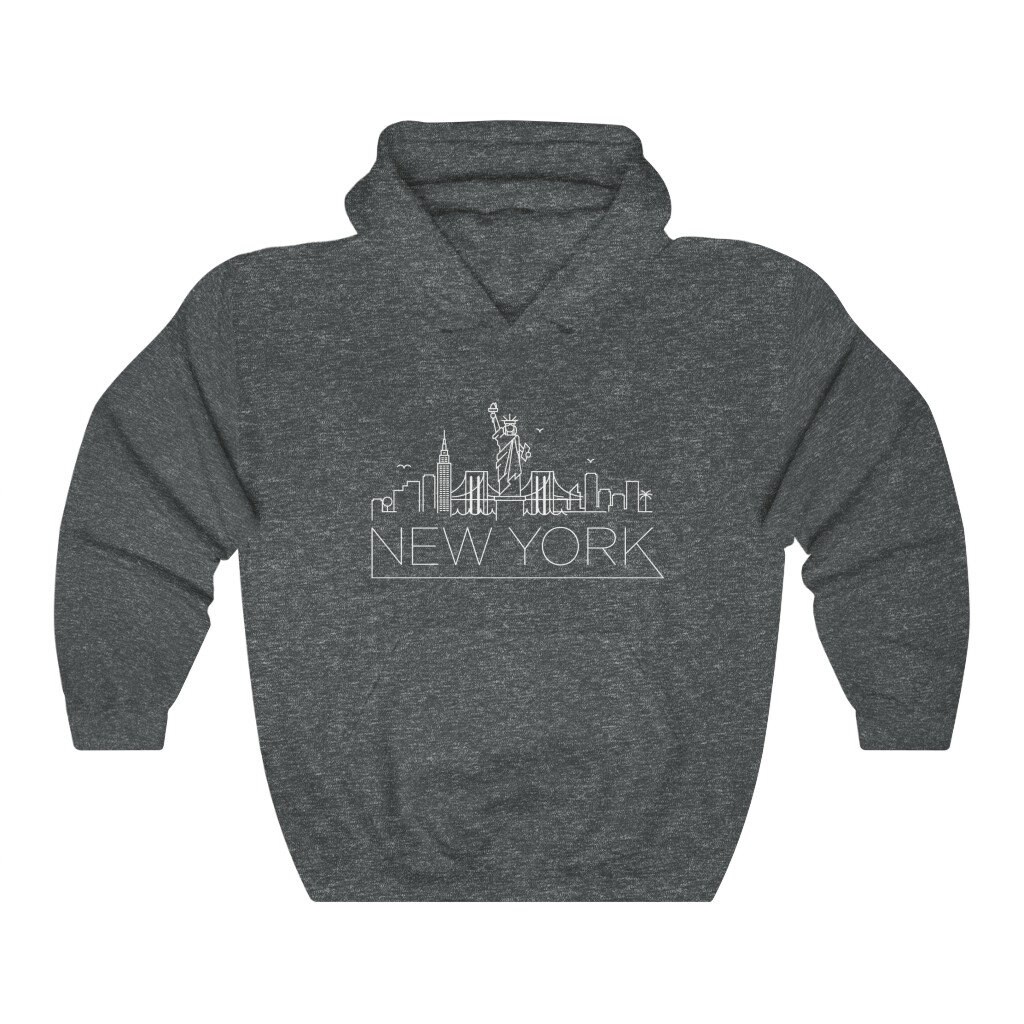 New York Hoodie, Adult Unisex Skyline New York, New York