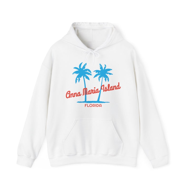 Retro Anna Maria Island, Florida Hoodie: Unisex Sweatshirt White
