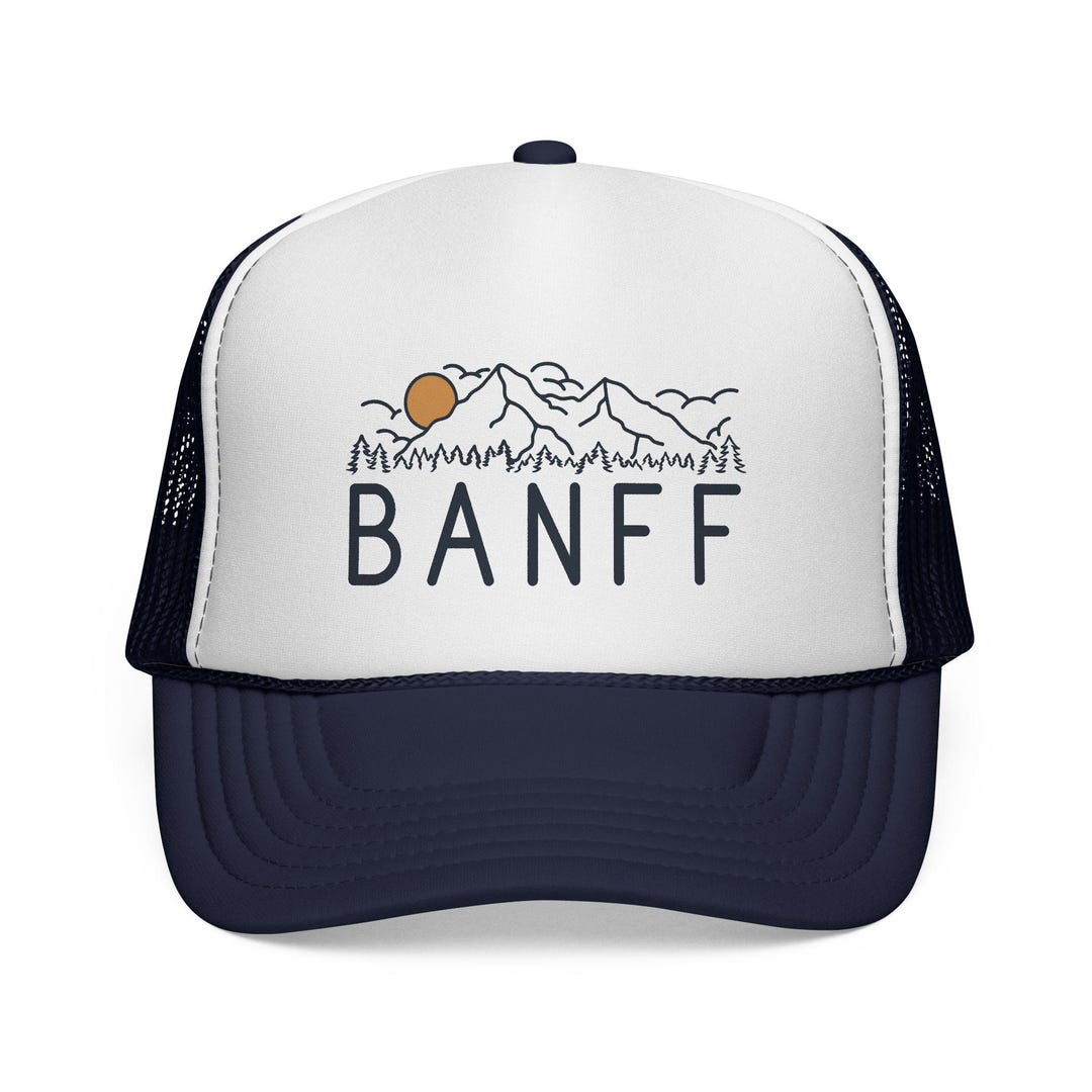 Banff, Canada Retro Mountains Trucker Hat - Vintage Style Banff Cap - Etsy