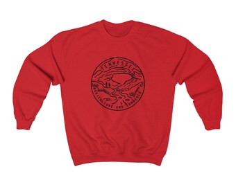 Distressed Tennessee State Crewneck Sweatshirt - Unisex Adult