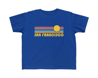 Retro San Francisco Toddler T-Shirt: Sunrise Graphic, California Kid's Tee