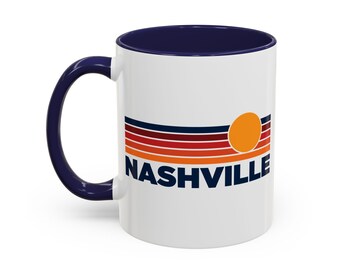 Tazza da caffè con motivo "Tramonto a Nashville, Tennessee": Tazza da caffè con tema natura montana (325 ml)