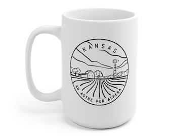 Kansas State Mug: Graphic Design Ceramic Coffee Cup