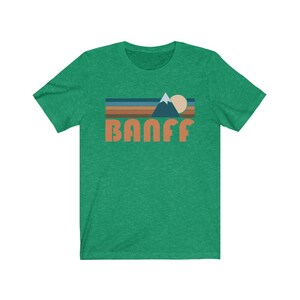 Banff — Canada Graphic Tee, Retro Mountain Unisex Banff T-Shirt - Personalization Available (photo 6 of 10)