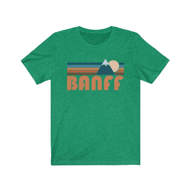 Banff — Canada Graphic Tee, Retro Mountain Unisex Banff T-Shirt - Personalization Available (photo 6 of 10)