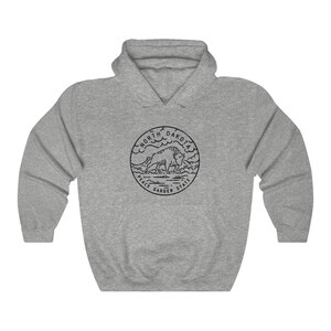 North Dakota Hoodie Distressed, State Design Adult Unisex Distressed North Dakota Sweatshirt - Personalization Available