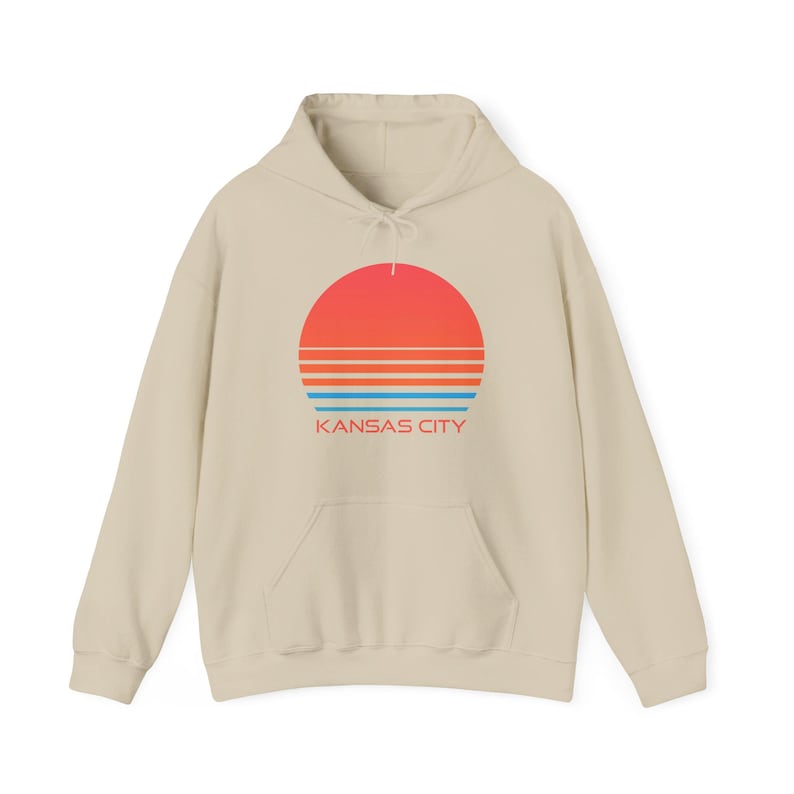 Sudadera con capucha de Kansas City, Missouri - Estilo retro de los 80 (unisex) imagen 1