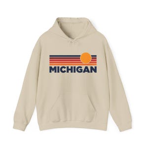 Michigan Hoodie - Sun Unisex Michigan Hoodie Graphic Sweatshirt