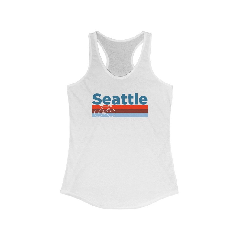 Washington Women/'s Tank Top Retro Bike Racerback Seattle Tank Top Seattle