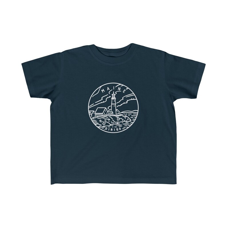 Maine Toddler Shirt Maine State Design Kid/'s T-Shirt