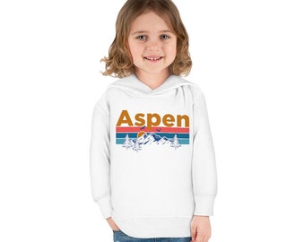 Sweat à capuche pour tout-petit Aspen, sweat-shirt unisexe pour tout-petits Aspen Retro Mountain Sun