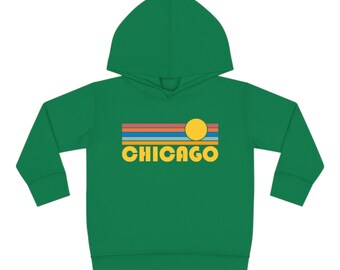 Felpa con cappuccio retrò Chicago per bambini: felpa unisex dell'Illinois