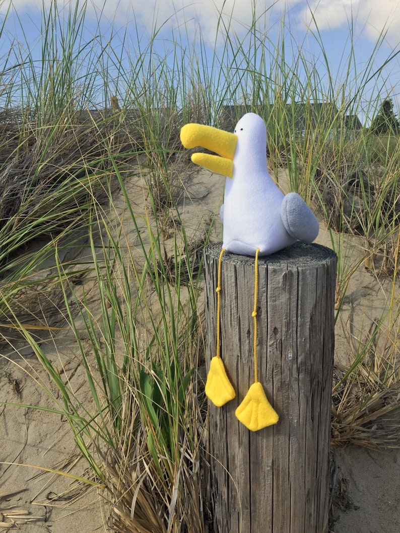Cute Soft Seagull Toy Plush Nautical Nursery Decor Sea Etsy