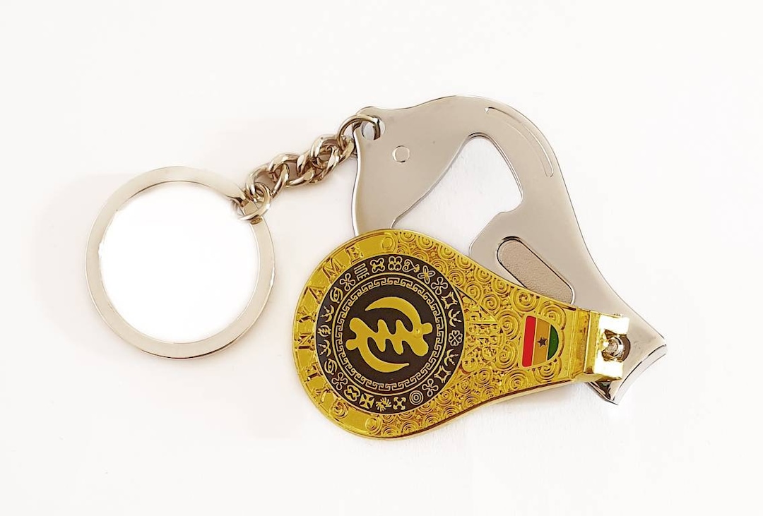 Gye Nyame Except for GOD, Fear NONE Heritage Metal Multipurpose Keychain Keyholder, Bottle