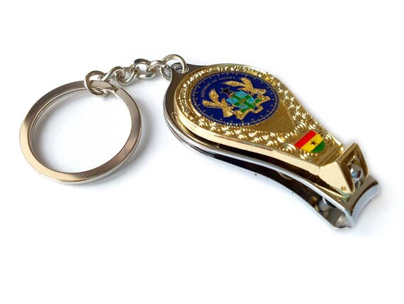 Ghana National Crest Coat of Arms Metal Multipurpose Keychain