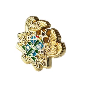 Small Ghana Coat of Arms-Gold Plated Lapel Pin - Discreet Executive Unisex Stylish Brooch Jewellery for Birthday Gift