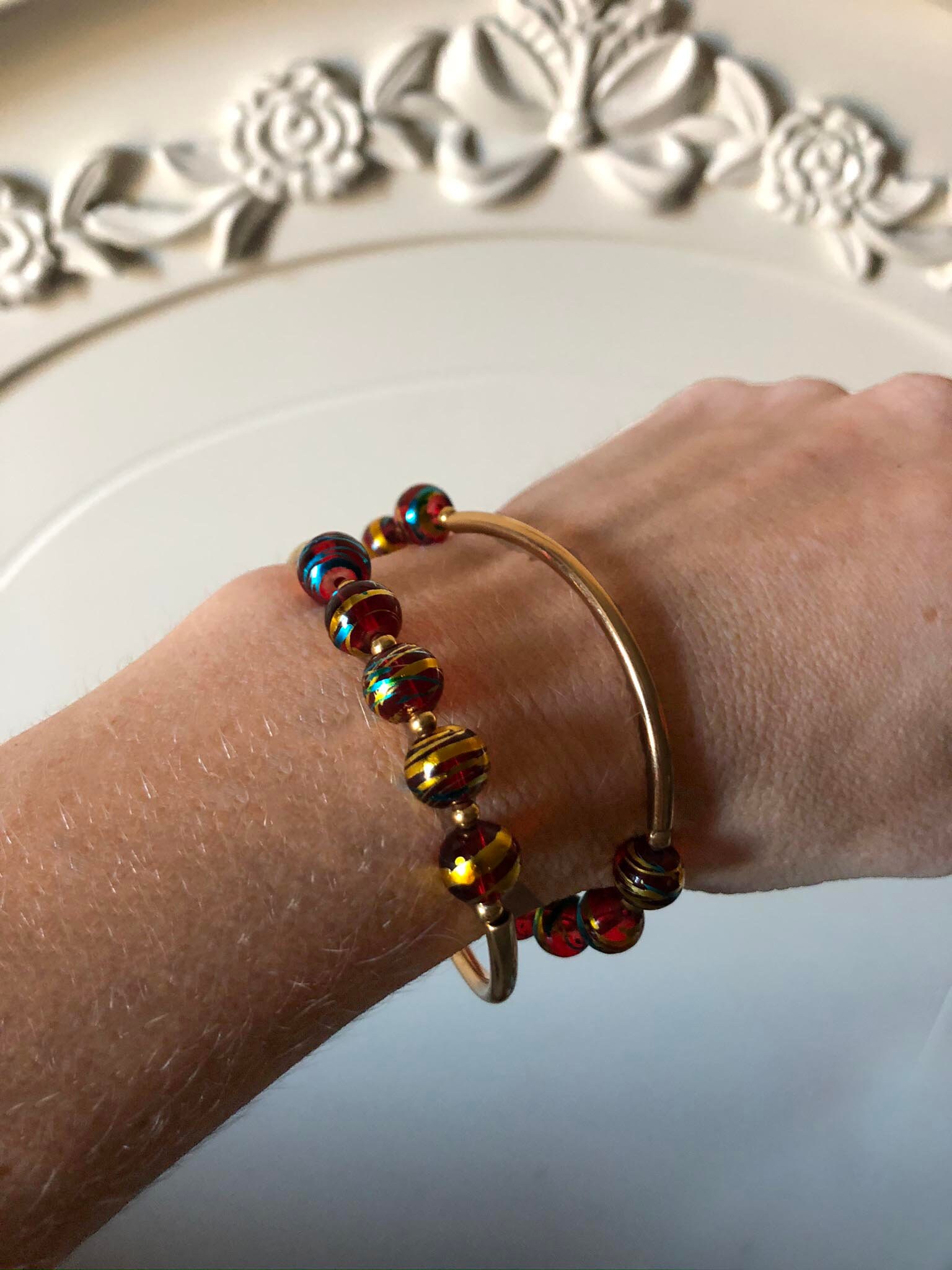 Double Strand Beaded Bracelet Etsy Denmark