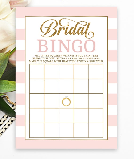 Blank Bridal Shower Bingo Template