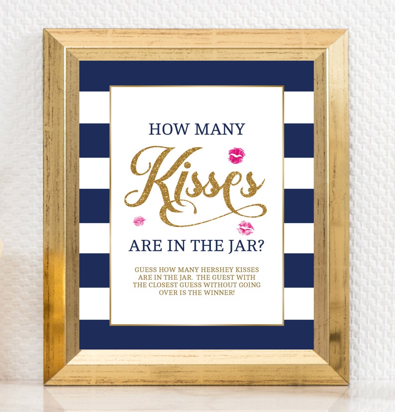 Guess How Many Kisses Bridal Wedding Shower Image 0