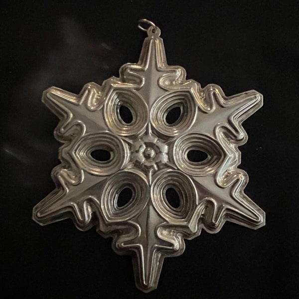 Gorham 1991 Sterling Silver Snowflake Christmas Ornament Vintage Collectible