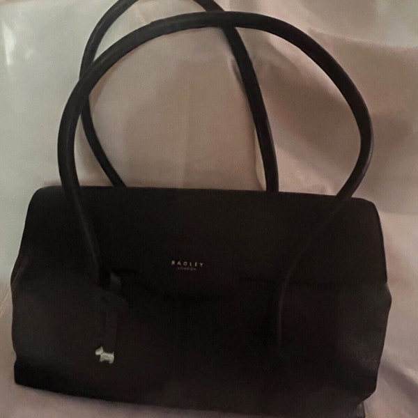 RADLEY London Pebble Leather Black Flap Over-Shoulder Bag Handbag