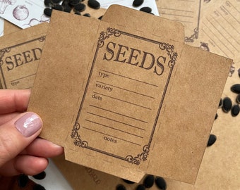 DIY Seed Packets, Printable Envelopes, 2 Template Designs, Great for Party Favors, 2.25 x 3.5 inch