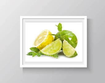 Limes and lemon (cross stitch pattern)