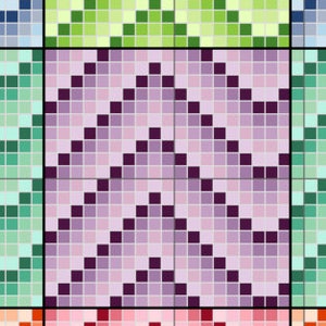 Colored chevron cross stitch pattern image 2