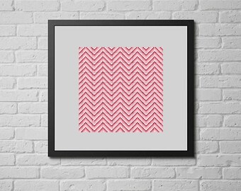 Pink chevron (cross stitch pattern)