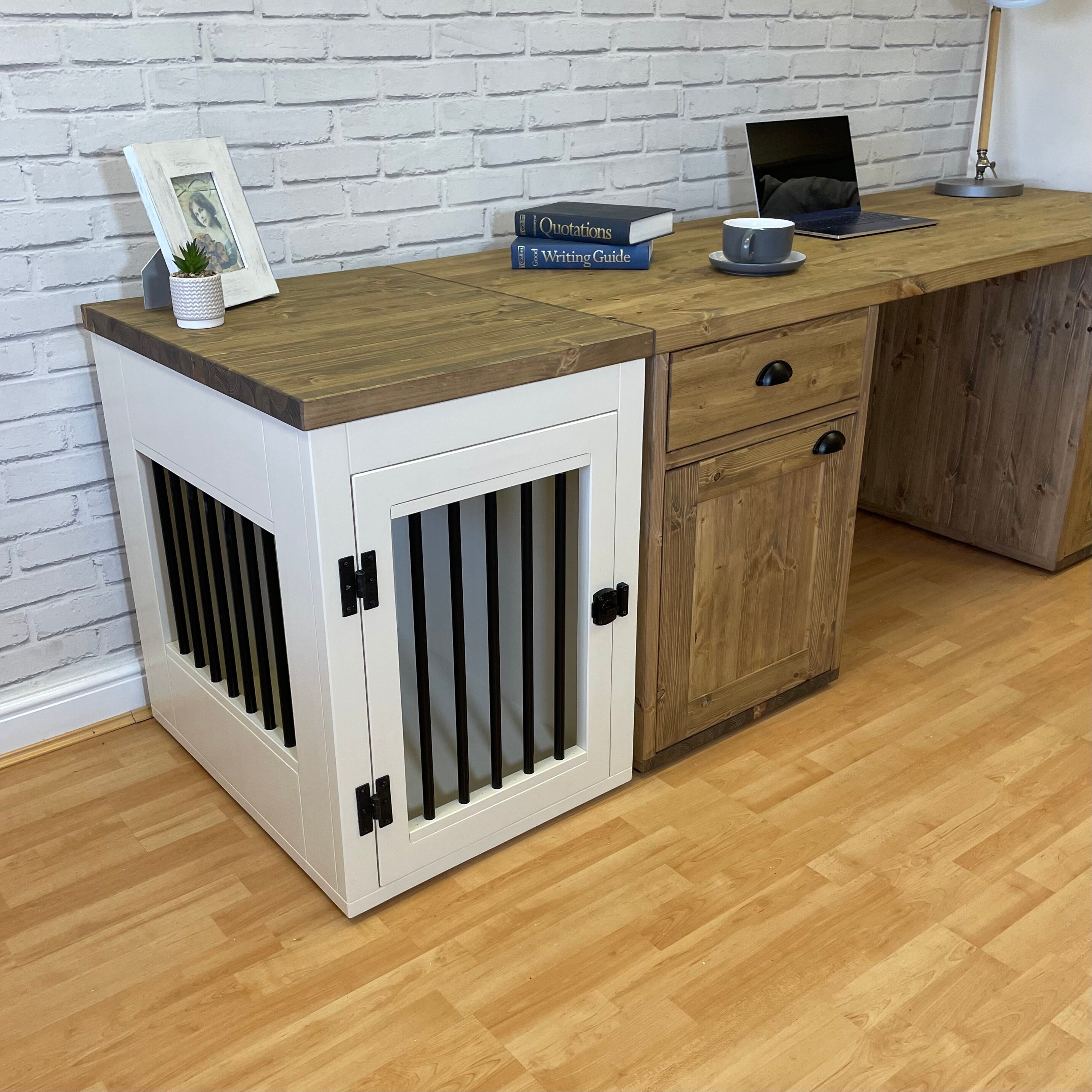 Standard Solid Pine Dog Crate Various Sizes And Finishes Etsy Uk