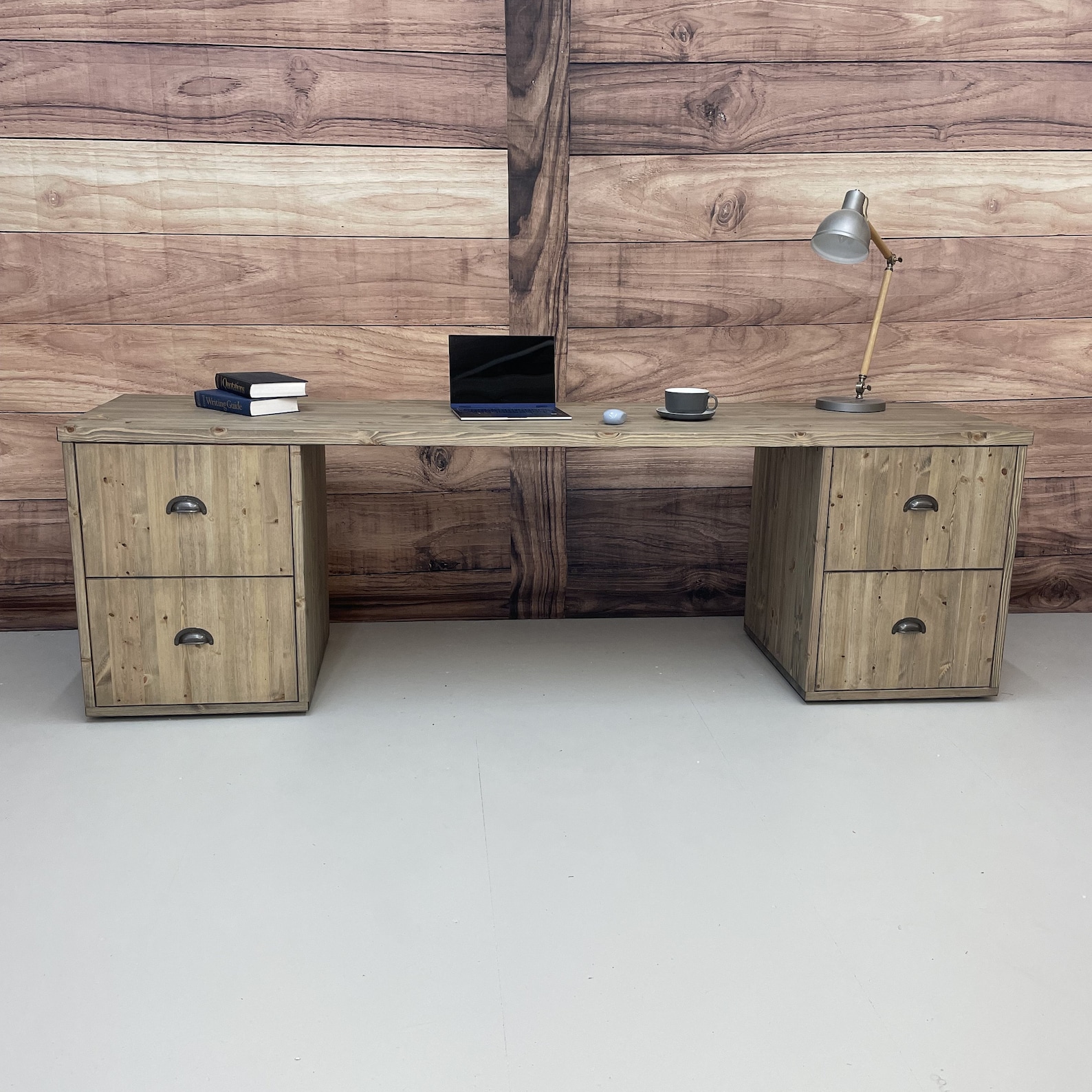 Handmade Industrial Style Office Furniture Pedestal Desk With Etsy