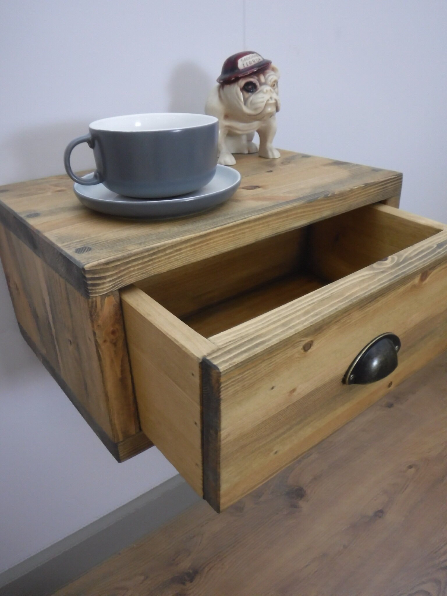 Handmade Bespoke Rustic Industrial Side Table / Wall Mounted Etsy