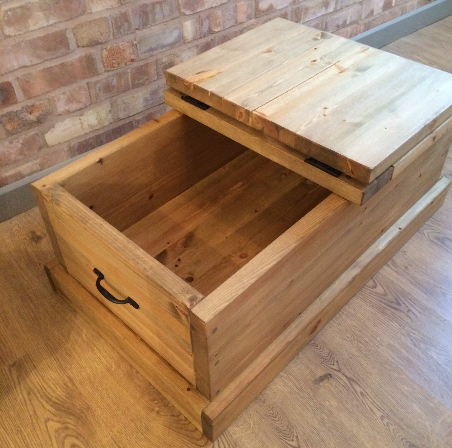 Handmade Rustic Wooden Chest Large Trunk Pine Blanket Toy Box Etsy UK