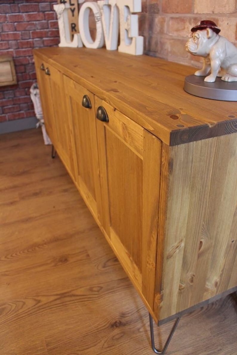 Rustic Industrial Style Vintage Retro Large Sideboard / Etsy