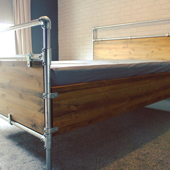 Bespoke Industrial Style Pipe Double Bed Industrial Bedroom Furniture