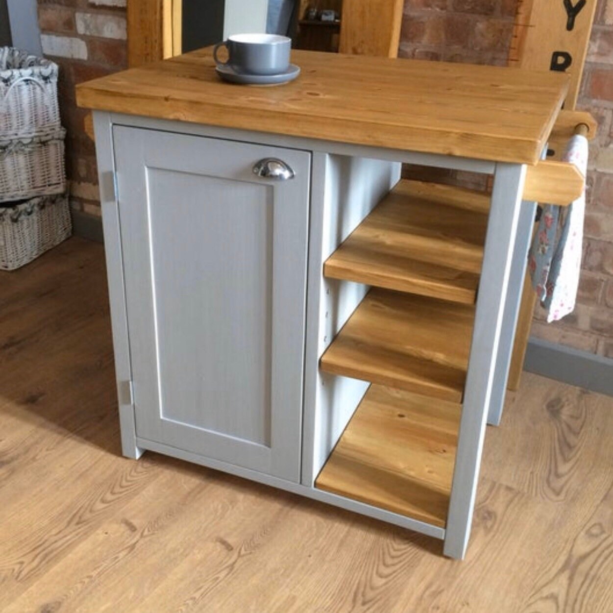 Handmade Solid Pine Kitchen Island / Butchers Block Etsy UK
