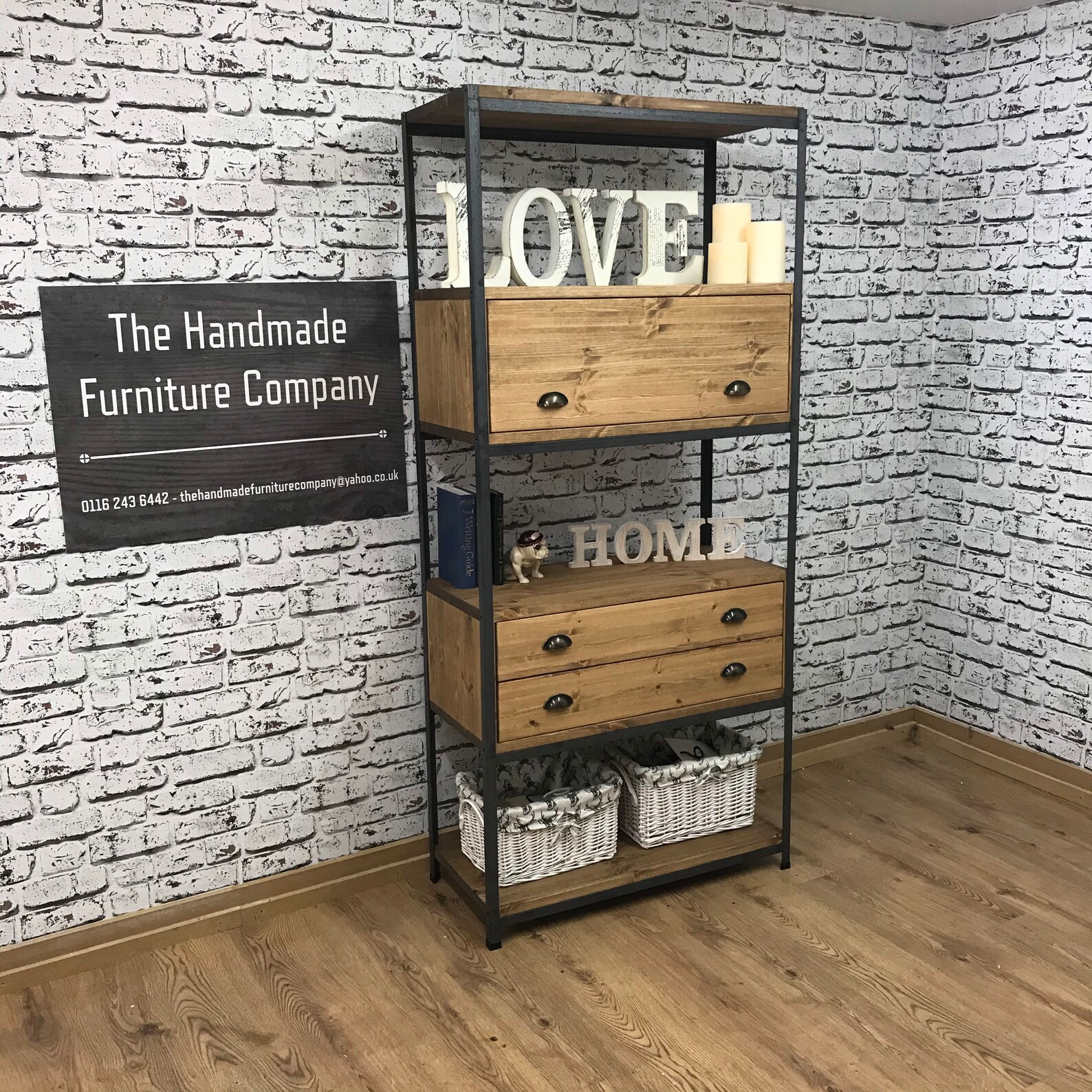 Handmade Industrial Furniture Shelving Unit With Cupboard and Etsy UK