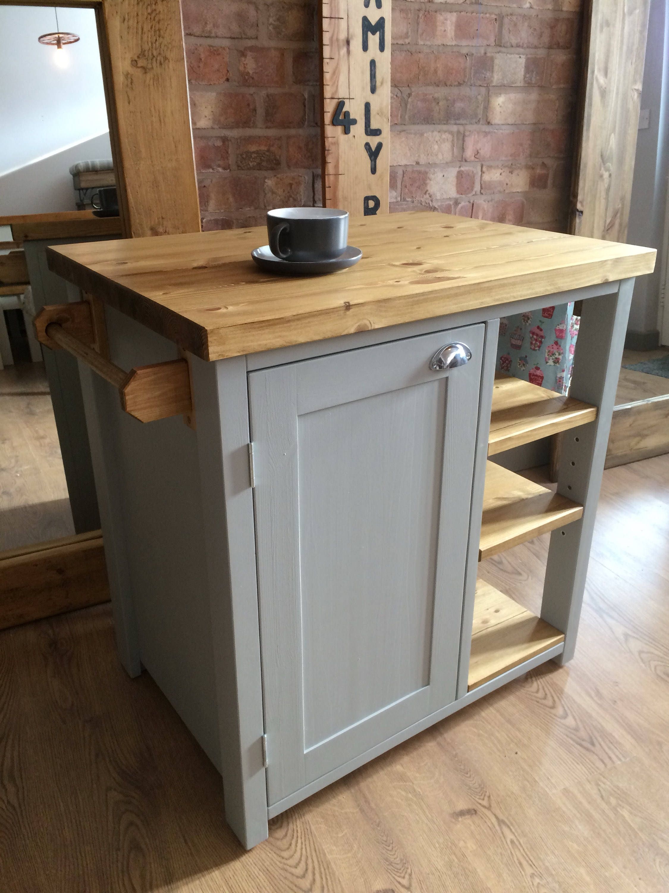 Handmade Solid Pine Kitchen Island / Butchers Block Choice Etsy UK