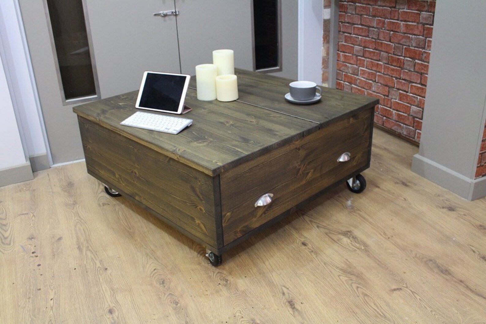 Adjustable Height Coffee Table Modern Industrial Hydraulic Etsy UK