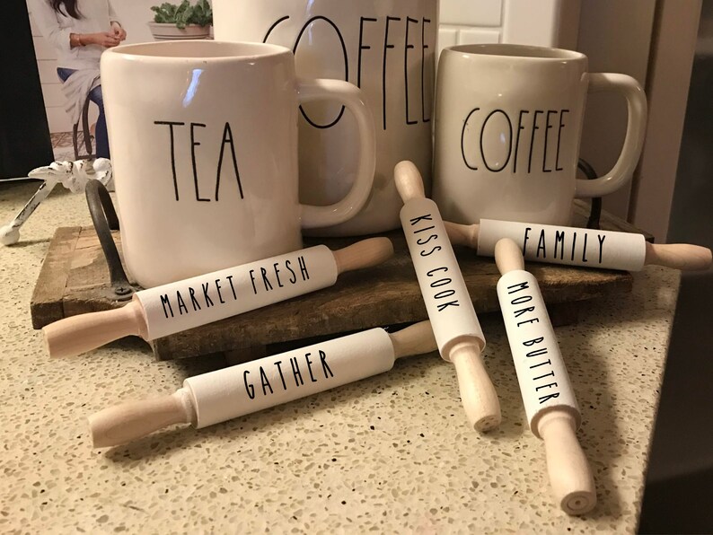 7 Mini Farmhouse Rolling Pins Farmhouse Tiered Tray Etsy