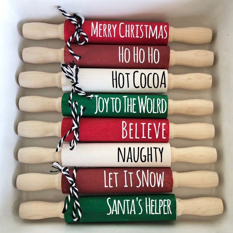 Christmas Rolling Pins Christmas mini Pins 7 Etsy