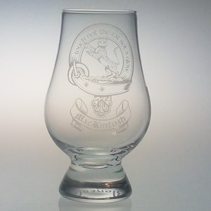 Scottish Clan Badge Engraved Glencairn Glasses (Section one)